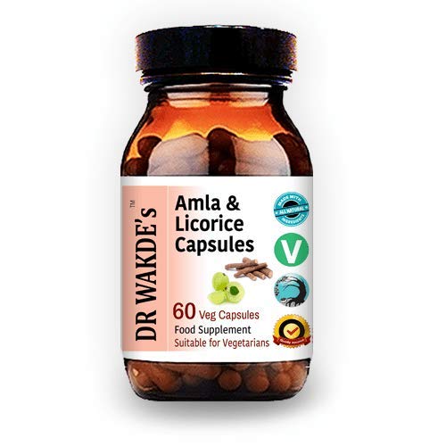 DR WAKDE Amla & lagritsa kapslid (60 Veg Caps, happelise seedimise, Ayurveda Supplement, Vegan, taimsed, kõik looduslikud, valmistatud Suurbritannias)