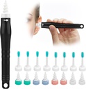 Q Grips Kõrvavaha eemaldamise tööriist 2025 Spiral Ear Wax Eemaldatav Kit Taaskasutatav ja pestav Q-Grips Kõrvavavaha Eemaldaja Pehme silikoon Spiraal Kõrvavavaha Eemaldamise Kit Sisaldab 3 Tüüpi Kõrvapuhastusvahendeid
