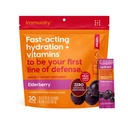 Hüdraat - Immuunsus Elektrolüütide pulber, Elderberry Maitse, 30 Instant Rehüdratsioonipulk Pakendid - Elektroyte Blend koos C-vitamiini, D-vitamiini ja Tsink Immuunsüsteemi toetuseks