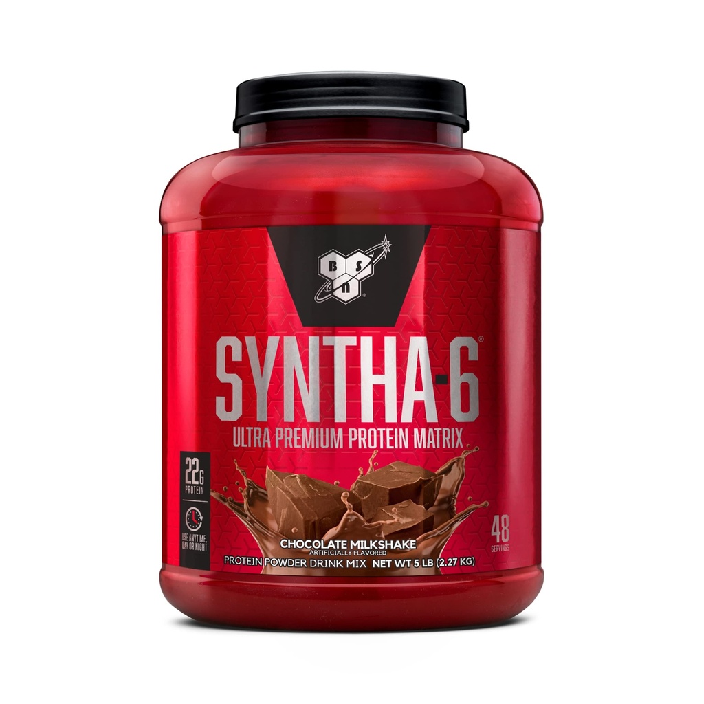 BSN SYNTHA-6 vadakuvalgu pulber koos micellar kaseiiniga, piimavalgu isolaat, šokolaadipiimakokteil, 48 serveerimist (pakendamine võib varieeruda)