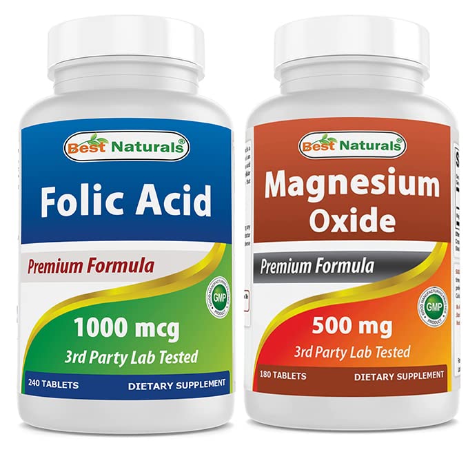 Parim looduslik foolhape 1000 mcg ja magneesiumoksiid 500 mg