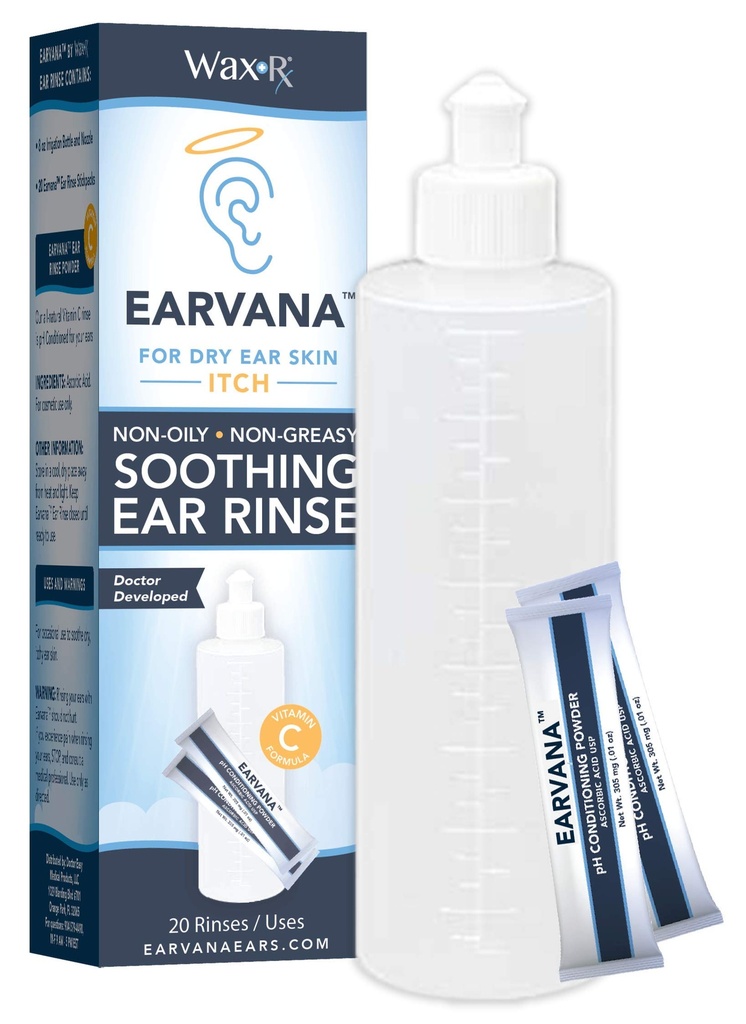 EARVANA rahustav kõrva loputamine kuiva kõrva sügelemiseks