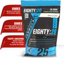 Eighty:20 Protein Powder Casein & Whey Blend | Kiired ja aeglased seedimisvalgud 6 tunniks Lihasvalgu süntees meestele ja naistele | Keto sõbralik ja hea maitsega (Vanilla Ice Cream)