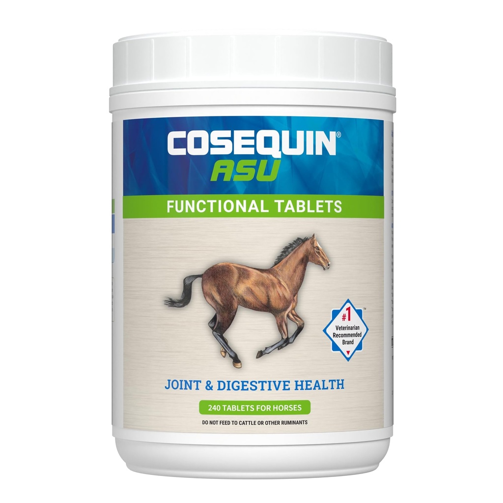Nutramax Cosequin ASU ühine ja seedetrakti funktsionaalne tablett hobustele, 240 tabletti