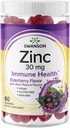 Swanson Zinc Gummies - kõik looduslikud vitamiinilisandid, mis edendavad antioksüdantide aktiivsust ja keha kaitset - aitab toetada teie immuunsüsteemi ja tervislikku keha - (Elderberry, 60 Gummies)