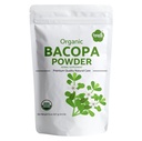 Iyasa Holistics Organic Bacopa Powder (Brahmi Leaf), Certified Organic Ayurveda Superfood, Hair and Brain Toonic, Resulable Pouch of 8oz