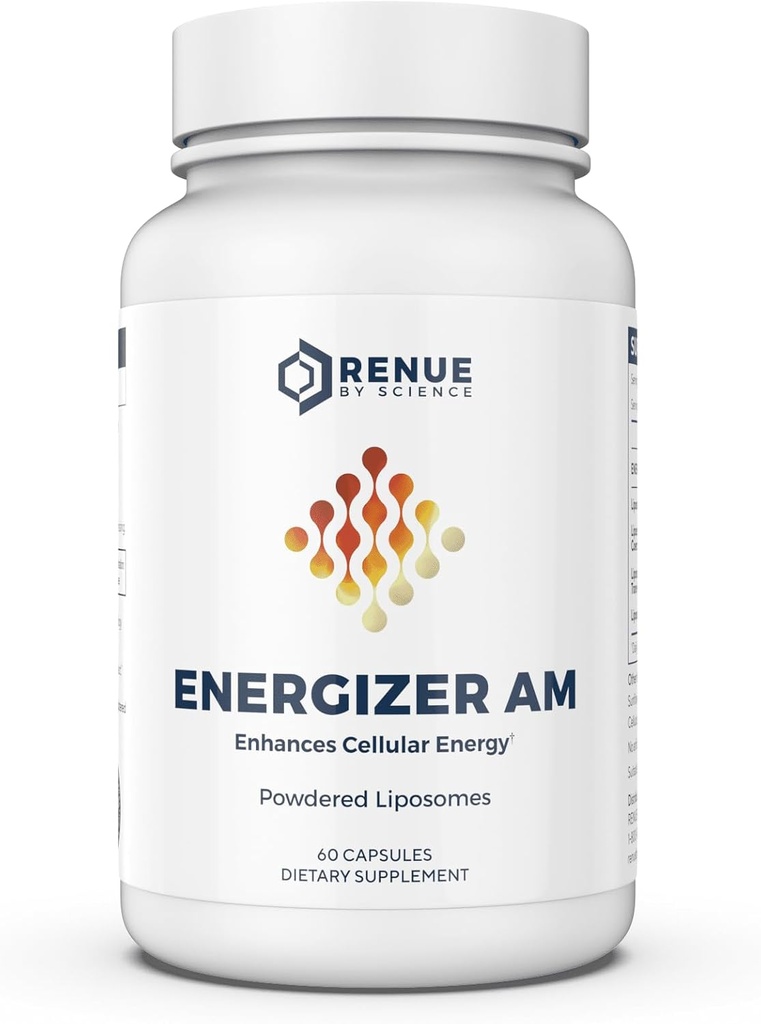 Renue by Science Energizer AM | Liposomal Resveratrol Hesperidin & Green Tee Supplement | 60 kapslit Trans Resveratrooliga (65mg) Hesperidiin (150mg) Rohelise tee ekstrakt (35mg) - Non-GMO | Valmistatud USAs