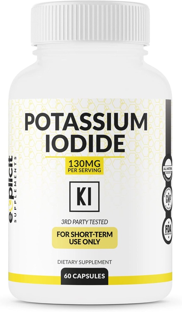 Kaaliumjodiid 130 mg annus - 30 serveerimist - kilpnäärme tugi ja kaitse