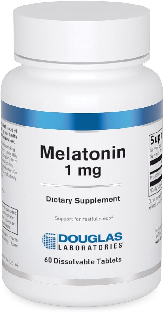 Douglas Laboratories 1 mg melatoniin . | Toetab une- / äratustsüklit | 60 tabletti