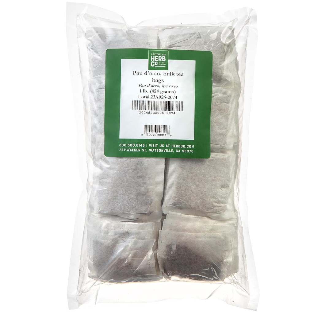Monterey Bay Herb Co. Pau D’arco Taimne tee | All-Natural & Caffeine Free | Ligikaudu 200 teekotti | 1 LB