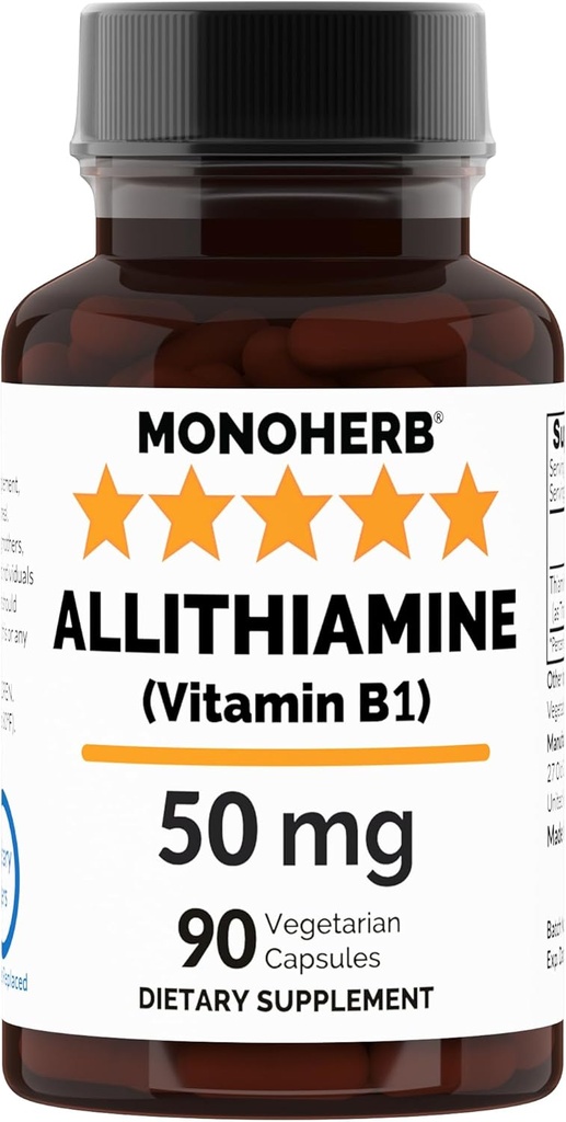 MONOHERB Allitiamiin B1 50 mg kapsli kohta - 90 taimekapslit
