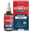 Bioaktiivne vitamiin B12 1000 mcg | Sisaldab 3 bioaktiivset vormi B12 pluss metüülfolaadi kofaktorit - metüül B12, adenosüül B12 ja hüdroksü B12 | sublingvaalne vorm, kirsi maitse, orgaaniline, vegan (180 serveerimist)