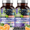2 Pack N1N Premium 10 in 1 Immune Support Supplement [10 Potent Ingredients] Elderberry, Vitamiin C, Tsink, Echinacea, Kurkumiini, Küüslauk ja probiootikumid täiskasvanutele, 120 Veg Caps