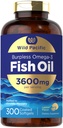 Carlyle Burpless Fish Oil 3600 mg | 300 Softgels | koos Omega-3 rasvhapetega | Sidrunimaitse | Non-GMO, Gluteen Free Supplement | by Wild Pacific
