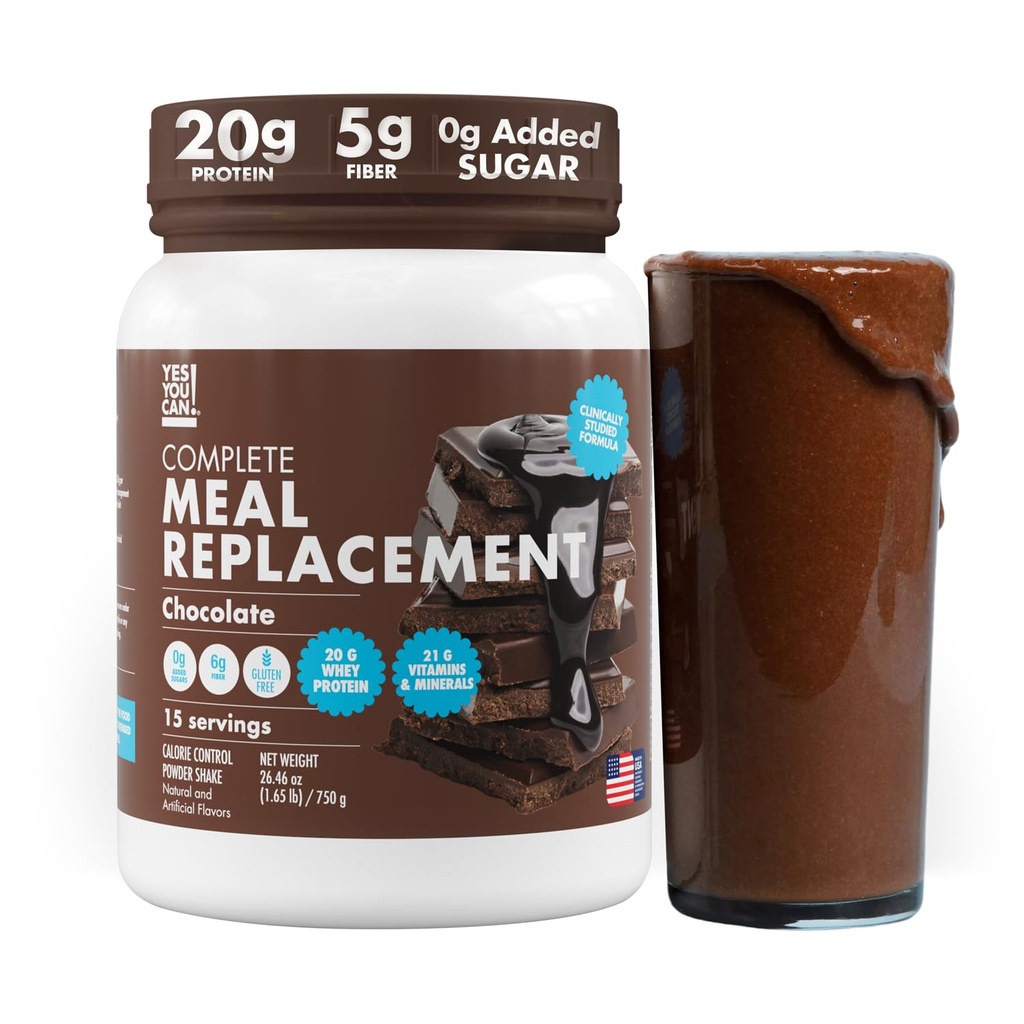 Saad küll! Toidukorra asendamine raputada - 20G valk, 5G kiudaine, 21 vitamiinid ja mineraalid, 0G lisatud suhkur - toidu asendaja valgu pulber - täielik kõik-ühes toitumine - 15 serveerimist (šokolaad)