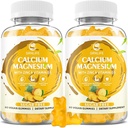 Kaltsium Magneesium Tsink Kummid vitamiin D3, Suhkruvaba Kaltsium Kummid Naistele Meestele, Kõrge Potentsus Magneesium Luu Ja Lihased & Immuunsus Tervis, Ananass Maitse - 120 Count