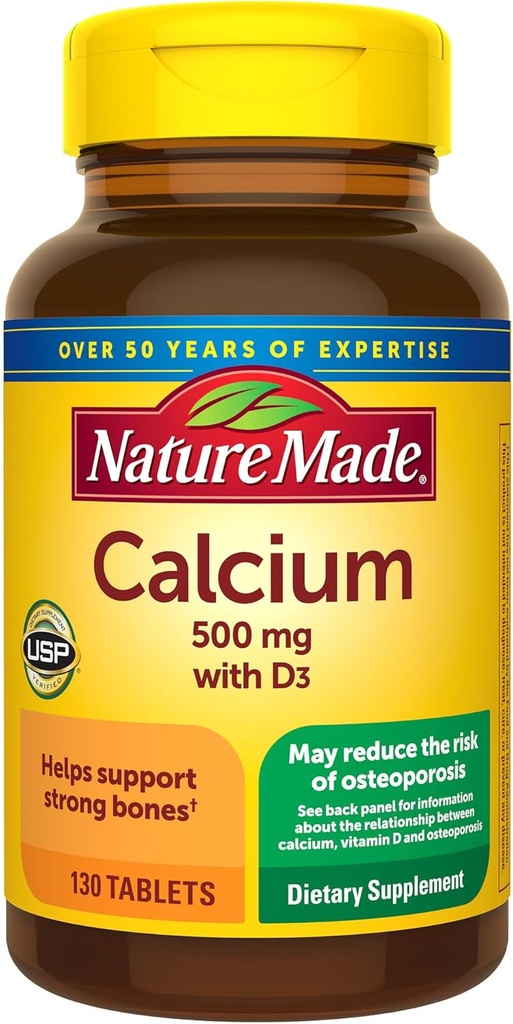 Loodus tegi kaltsiumi 500 mg D3-vitamiiniga, toidulisand luude toetamiseks, 130 tabletti