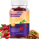 Berberine Gummies koos Berberine HCL, Tseyloni kaneel, Magneesium Glütsinaat Immuunsüsteemi tugi meestele ja naistele 60Gummies
