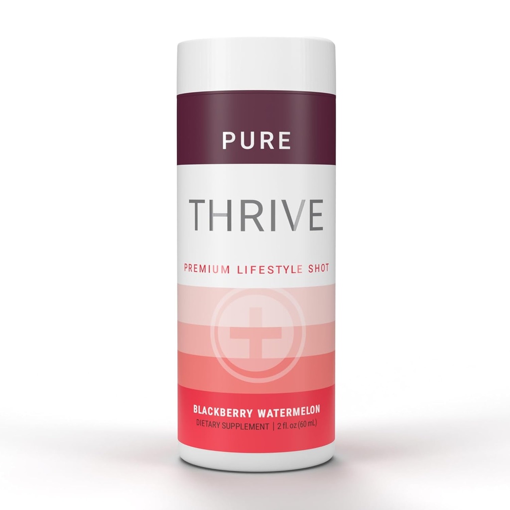 THRIVE by Le-Vel Energy Shot - Blackberry Arbuus | 2 fl oz | 12 Count | Puhas, suhkruvaba, nullkalorienergia Booster | Natural Energy Supplement with B Vitamiinid | Tervislik Kofeiin Shot