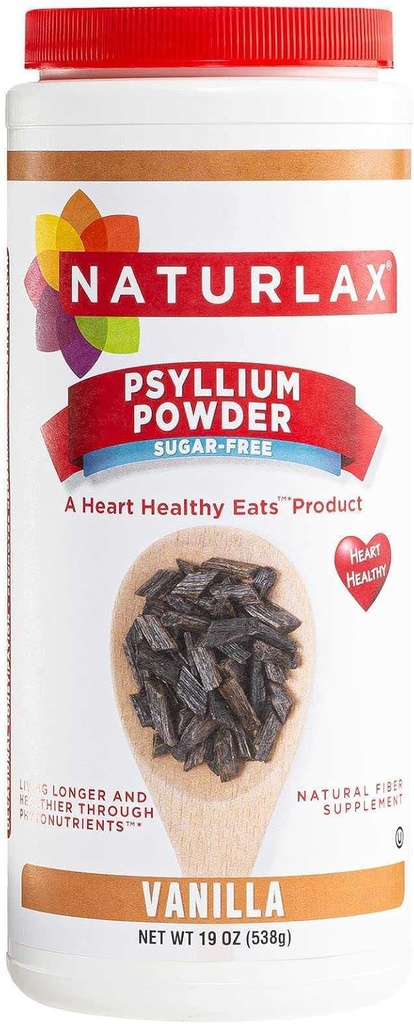 Suhkruvaba Psyllium Husk Fiber Powder, Vanilla Maitsestatud 19 oz