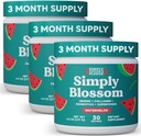 Lihtsalt Blossom Nutrition Daily Greens & Superfood Powder + kollageen + probiootikumid naiste seedetrakti tervise ja puhituse leevendamiseks. Aidake oma tervist õitseda - 3 kuu pakkumine - arbuus