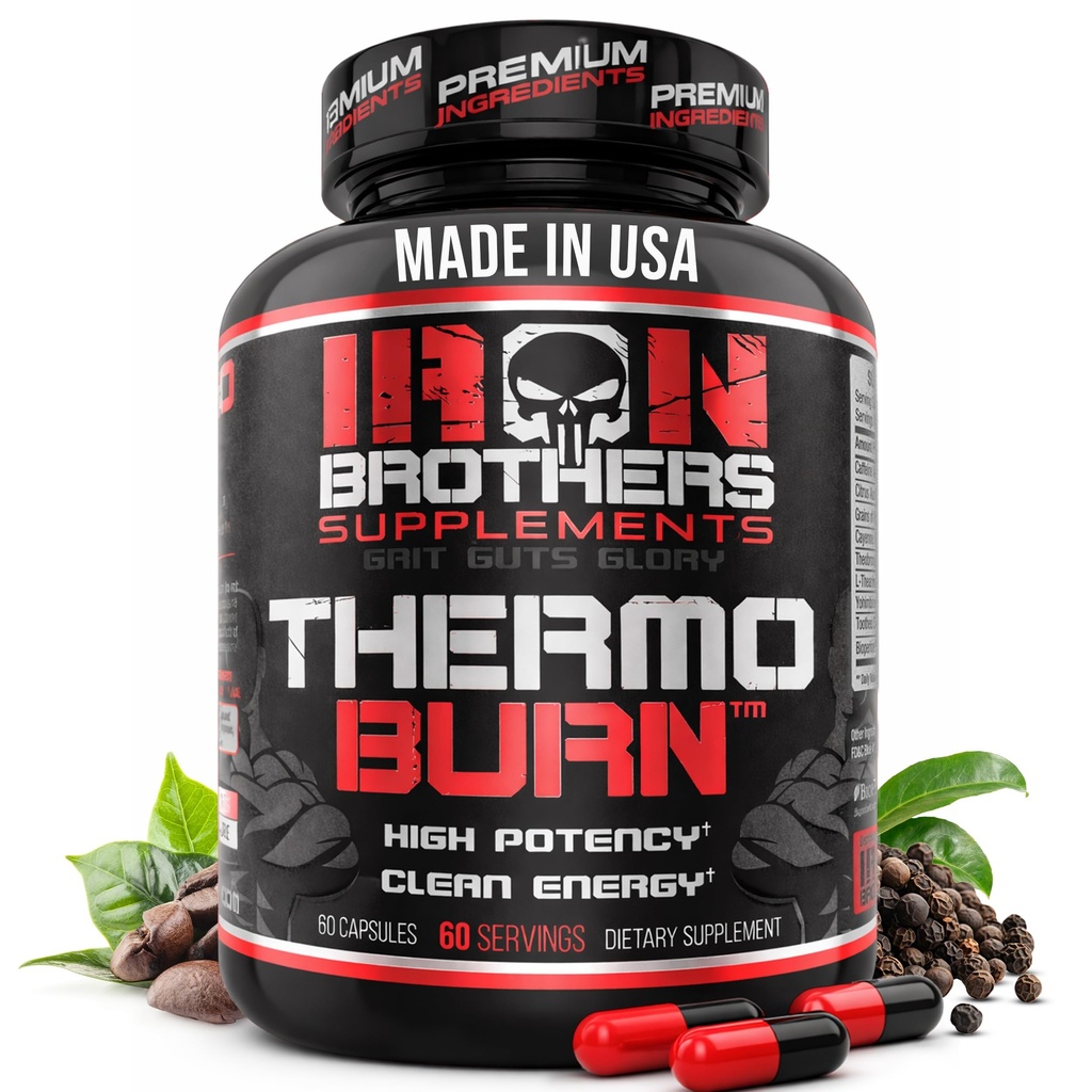 Raudvennad Thermo Burn Hardcore Fat Burner – kõrge stim termogeenne johimbine HCl, Paradiisi ja kofeiini terad – Metabolism Booster & Appetite Control – 60 kapslit