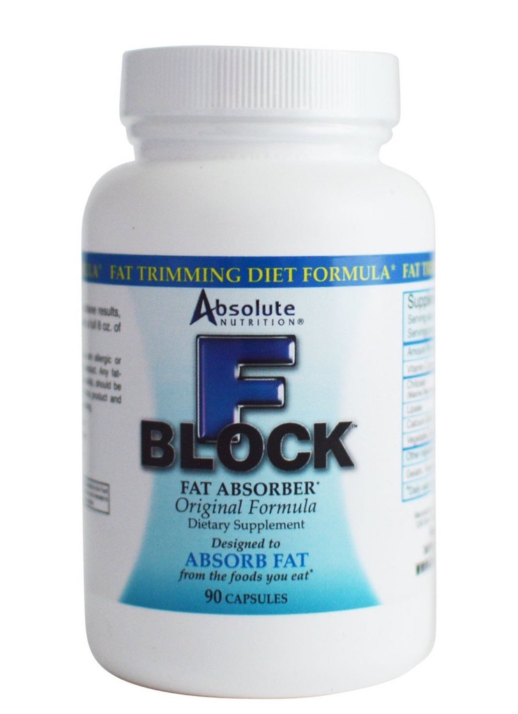 Absoluutne toitumine FBlock Xtra Fat Absorber, dieedi valem, 90 kapslit