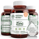 Looduslik Nutra Tsink Lozenges koos C-vitamiini, Sidruni maitse, toetada immuunsüsteemi, närvisüsteemi ja luu tugevus, rikastatud bioflavonoidide ja mesilaste Propolis, Sublingual Tsink Gluconate, 60 Taimetoitlane