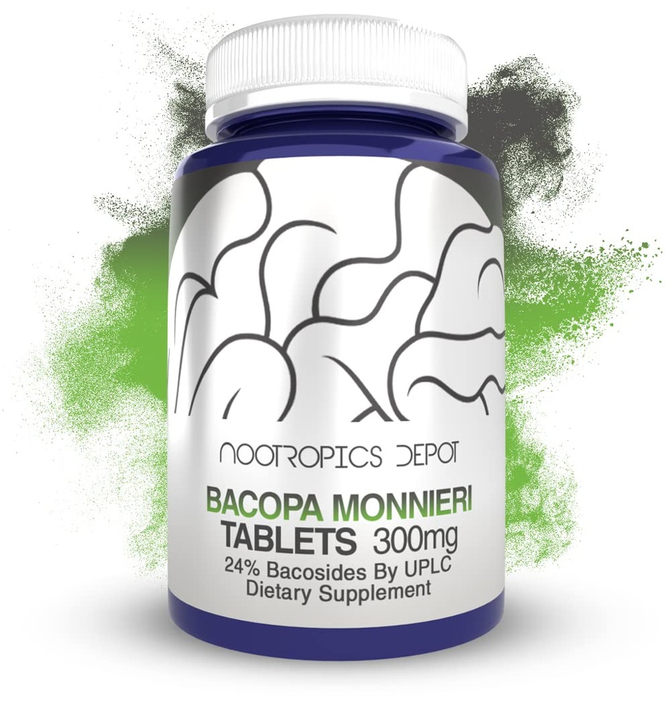 Bacopa monnieri ekstrakt tabletid | 240 Count | Vähemalt 24% Bacosides | Võib Aidata Toetada Kognitiivset Funktsiooni | Võib Aidata Toetada Stressi Juhtimist