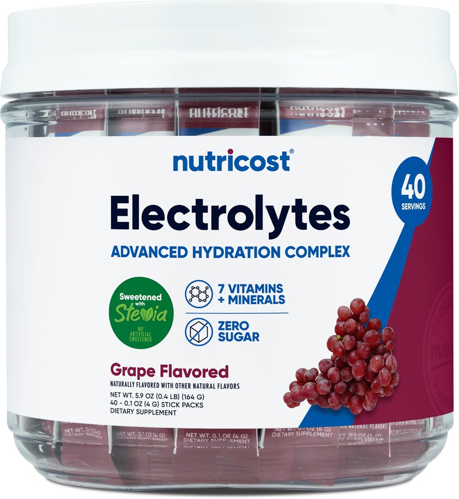 Nutrikost Elektrolüütide Kompleks, Viinamarjamaitseline, 40 Stickpacks - Advanced Hydration Complex