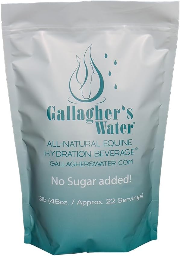 GALLAGHER's Water All-Natural Equine Hydration Beverage, Natural Flavor Enhancement Powder Segu Elektrolüütidega ja Trace Mineraalid, mis on loodud selleks, et julgustada hobuseid vett jooma, suhkrut pole lisatud!