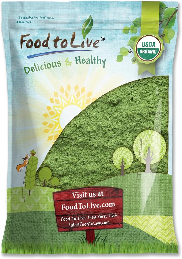 Orgaaniline SuperGreens pulbrisegu, 6 naela - segatud lehtkapsas, Moringa, Spirulina, Nisuheina pulbrid. Mitte-GMO, Pure, Vegan, Bulk. Antioksüdandid on rikkad, klorofüll. Suurepärane mahladele, smuutidele, küpsetamisele