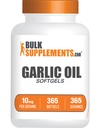 BulkSupplements.com Küüslauguõli Softgels - Vanuses Küüslaugu Täiendus, lõhnatu - Gluteenivaba, 1 Softgel per Serving (10mg), 365 Count (Pack of 1)