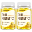 Saw Palmetto naistele - DHT Blocker Hair Growth Supplement - 500mg Potent Saw Palmetto Gummies juuste, naha, küünte, kuseteede heaolu - Mango-Pineapple Maitse - 120 Gummies