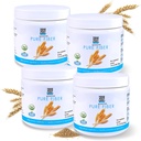 Saad küll! Drink Booster - Organic Greens Superfood Powder Drink Mix - 4 Pack Alfalfa Roht, Nisuhein, lehtkapsas, odrarohi, Sidrunimahl Pulber - rikas antioksüdante, vitamiine ja mineraale.