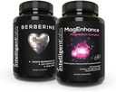 Intelligent Labs 2-in-1 komplekti MagEnhance Magneesium Supplement (Magnesium L-Threonate kompleks Mg Glycinate ja Mg Taurate) ja Max Strength Berberine 500MG kapslid