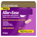 GoodSense Aller-Ease - Feksofenadiinvesinikkloriid 180 mg tabletid - 24-tunnine allergia ravim sise- ja välistingimustes leevendamiseks, 30 loend