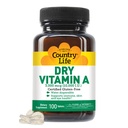 Riik Life Vitamiin A 10 000 RÜ - immuunsüsteemi tugi, naha ja silmade tervise lisand, sertifitseeritud gluteenivaba, vegan, halal, kosher, 50% beeta-karoteen ja 50% retinüülpalmitaat, lihtne imendumine - 100 tabletti