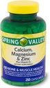 Spring Valley - Kaltsiummagneesium ja tsink, pluss D3-vitamiin, 250 kaetud kapslit