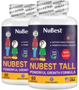 NuBest Tall | Toetada luu tugevust, luude tervist, tõhustatud immuunsust ja kogu keha heaolu kaltsiumi, kollageeni ja maitsetaimedega vanuses 5+ ja teismelised | Pack 2 | 2 kuud pakkumine