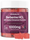berberiin Gummies 1000mg koos Ceylon Cinnamon & Resveratrol - suhkruvaba Vegan toidulisand veresuhkru toetust, ainevahetust, isu heaolu - Non-GMO, Gluteenivaba