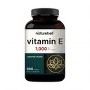 NatureBell E-vitamiini õli softgels, 1000 RÜ ühe serveerimise kohta, 300 pilli | Olulised antioksüdandid, kergesti imenduv vorm – toetab naha, südame ja immuunsuse tervist – mitte-GMO