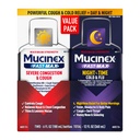 Mucinex Fast-Max & NightShift Combo Pack - Max Strength Cough & Cold Medicines for Licus Relief, Rindkere ummistus, nina ummistus, siinus, siinusrõhk, köha sümptomite leevendamine (2x 6 FL OZ)