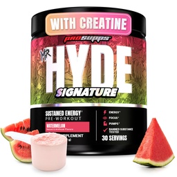 PROSUPPS Mr. Hyde Signature Pre Workout Pulber koos kreatiini, beeta-alaniin & kofeiiniga - Performance, Energy & Kestvus - Puhas Fitness & jõusaali täiendused meestele ja naistele (Watermelon, 30 Servings)