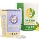 Gnarly Nutrition Kreatiin Pulber, Maitsestamata (16,05oz) ja Gnarly Performance Greens Sidrun Mint (11,64 oz)
