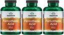 Swanson Pantoteenhape (vitamiin B-5) Energia Metabolism Närvifunktsiooni tugi 500 mg 250 kapslit (3 pakendit)