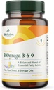 BIOAKTIIVSED TOITAINED BiOmega 3-6-9 Täiendus Softgels naistele ja meestele - Omega 3 6 9 - Parima kala, linaseemneõli ja kurgiõli toidulisandite kompleks - 1200mg - 90 Softgels