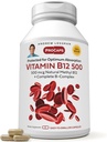 ANDREW LESSMAN Vitamiin B12 500 720 Kapslid - Absorptsiooniga kaitstud metüülkobalamiin (looduslik koensüüm vitamiin B12), mis on vajalik energia ja stressi toetamiseks, pluss B-kompleks, kergesti neelatavad kapslid