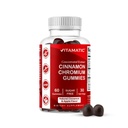 Vitamatic Sugar-Free Chromium Gummies with Ceylon Cinnamon – 2000 mg Equivalent Per Serving (alates Ekstraktist 83 mg) – Non-GMO, Gluteenivaba – 60 Vegan Gummies