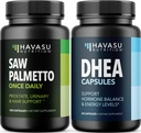 HAVASU TOITLUS DHEA 50mg täiendus (60 serveerimist) & Saw Palmetto kapslid (100 serveerimist)